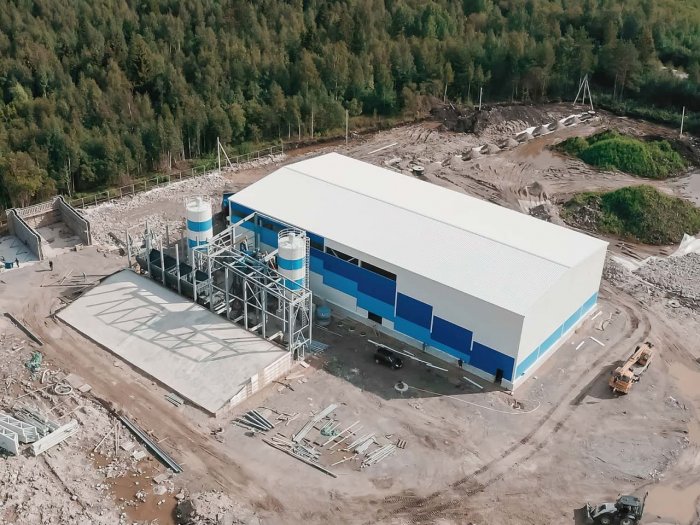 Запуск бетонного завода SmartBETON 50 S под вибропресc HESS GROUP Multimat RH 600-3