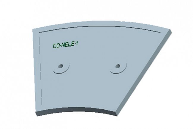 Броня шибера (1) для бетоносмесителя CO-NELE CMP (S) 2000